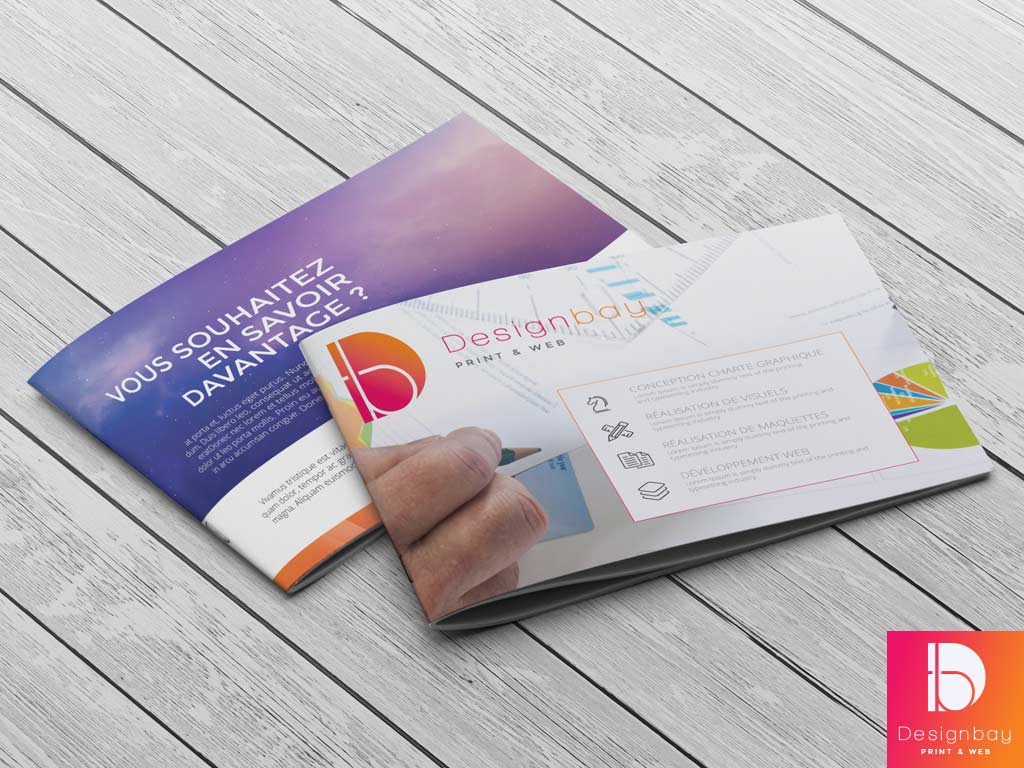 Brochure agrafée orientation paysage