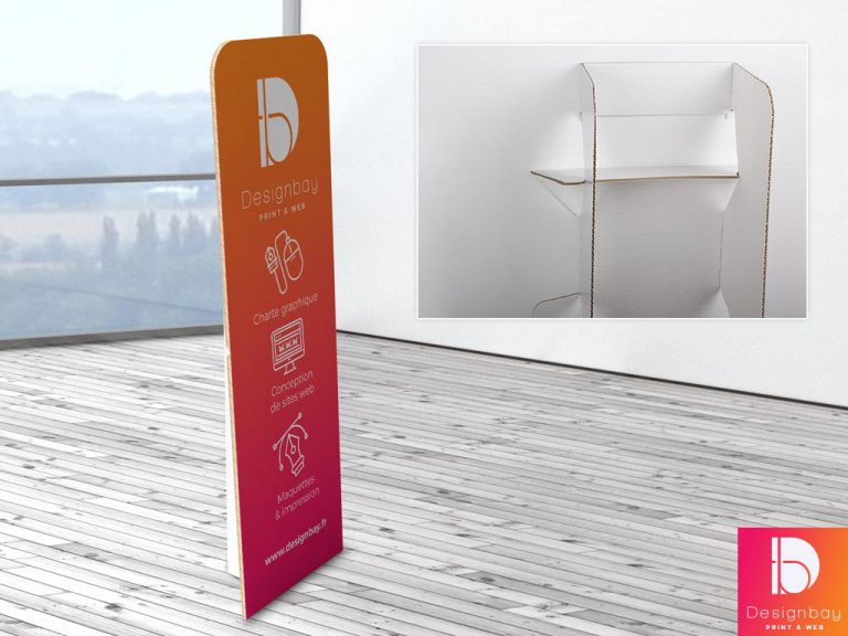 Totem carton alvéolaire