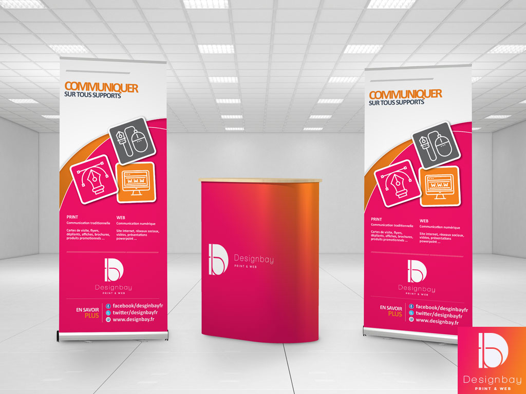 Stands pour les salons et les exposition, modules et kits Designbay.fr