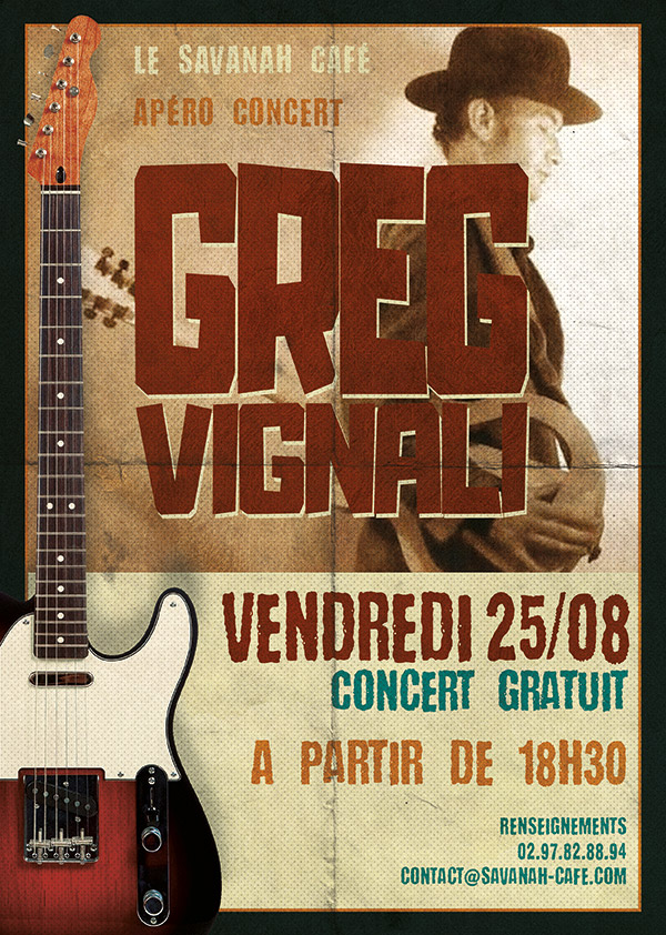 Affiche Concert - Greg Vignali