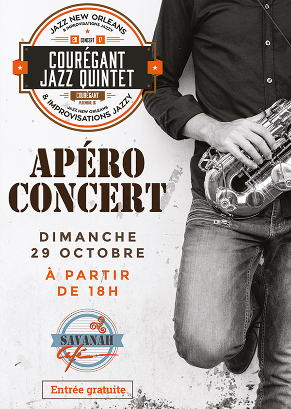 Affiche de concert - Courégant Jazz Quintet