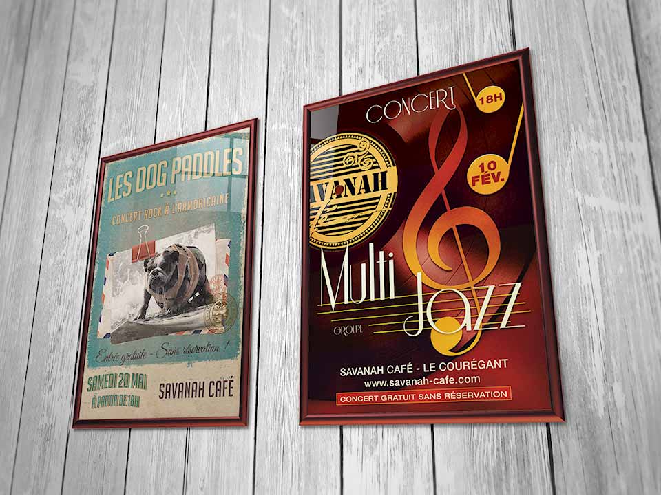 Affiches de Concert au Savanah Café