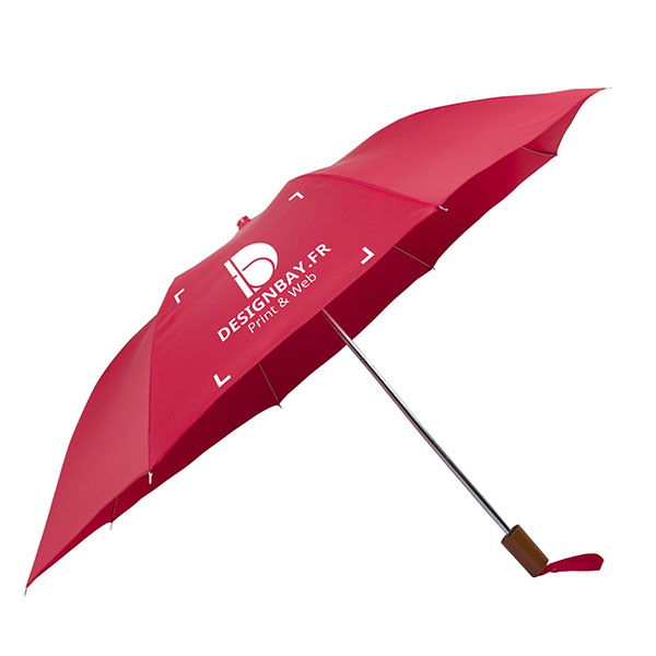 ac71 Parapluie à 2 sections rouge