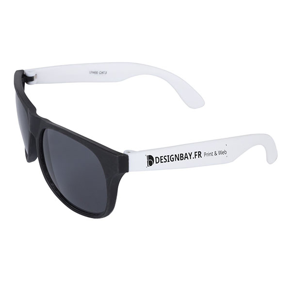 ac82 Lunettes de soleil rétro blanc