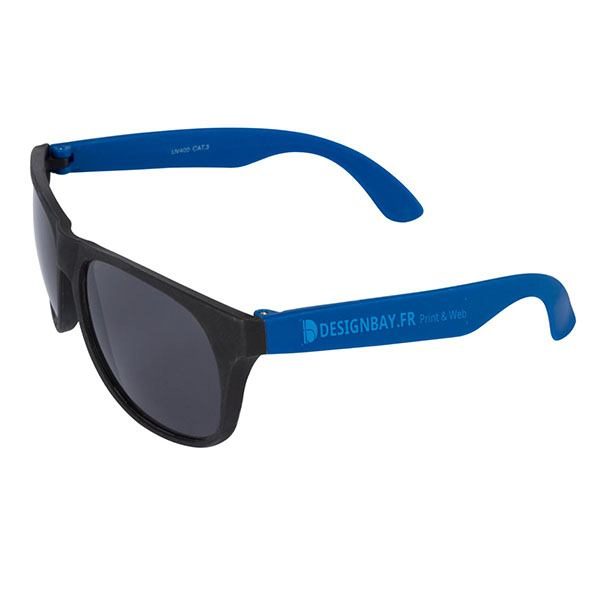 ac82 Lunettes de soleil rétro bleu