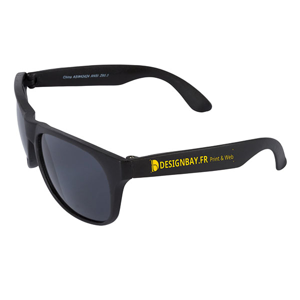 ac82 Lunettes de soleil rétro noir