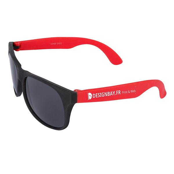 ac82 Lunettes de soleil rétro rouge