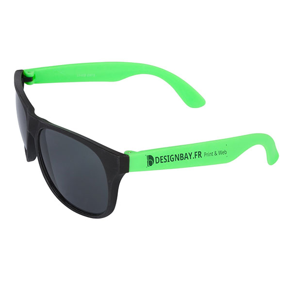 ac82 Lunettes de soleil rétro vert