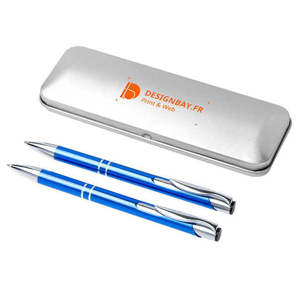 bu101 Set de stylos Dublin bleu