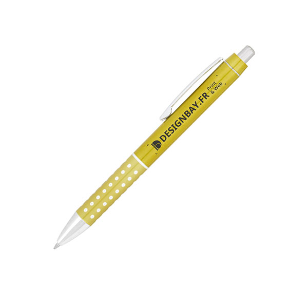 bu102 Stylo-bille Bling jaune