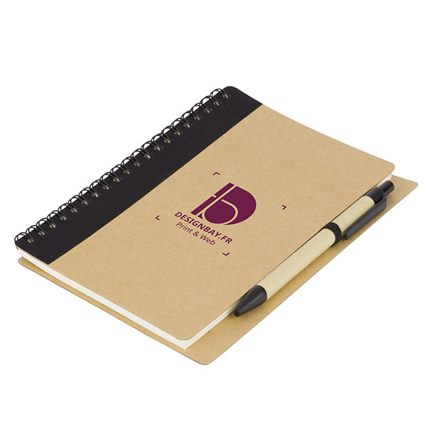 bu110 Bloc-notes avec stylo nature