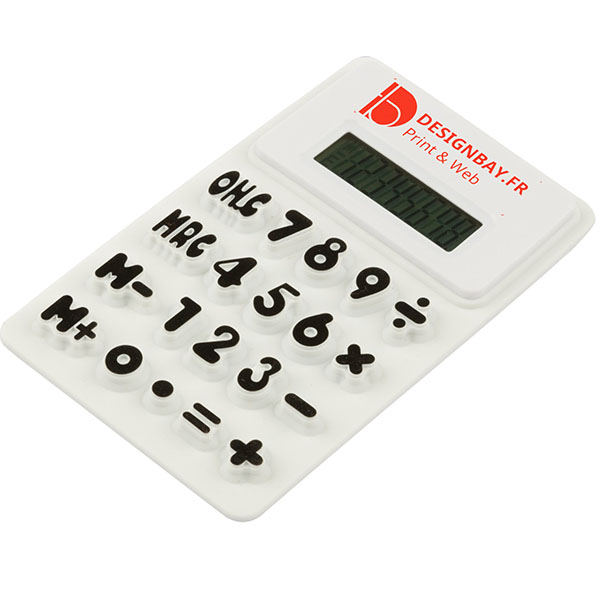 bu116 Calculatrice flexible blanc