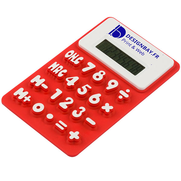 bu116 Calculatrice flexible rouge