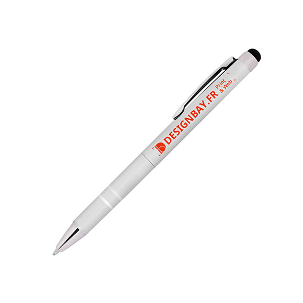 bu94 Stylo-bille stylet Charleston blanc