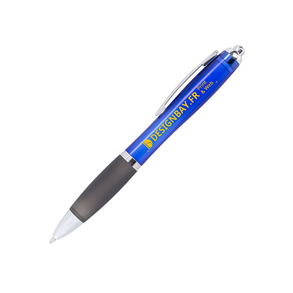 bu96 Stylo-bille Nash coloré et grip noir bleu