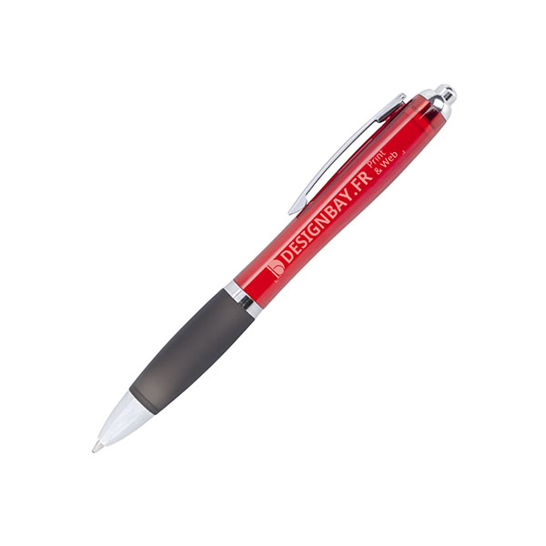 bu96 Stylo-bille Nash coloré et grip noir rouge