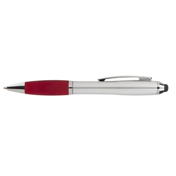 bu98 Stylo-bille Nash couleur acier et grio coloré 1