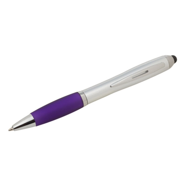 bu98 Stylo-bille Nash couleur acier et grio coloré 2