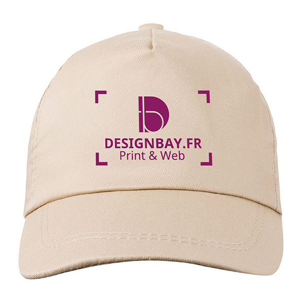 ca39 Casquette en coton unicolore Basic beige