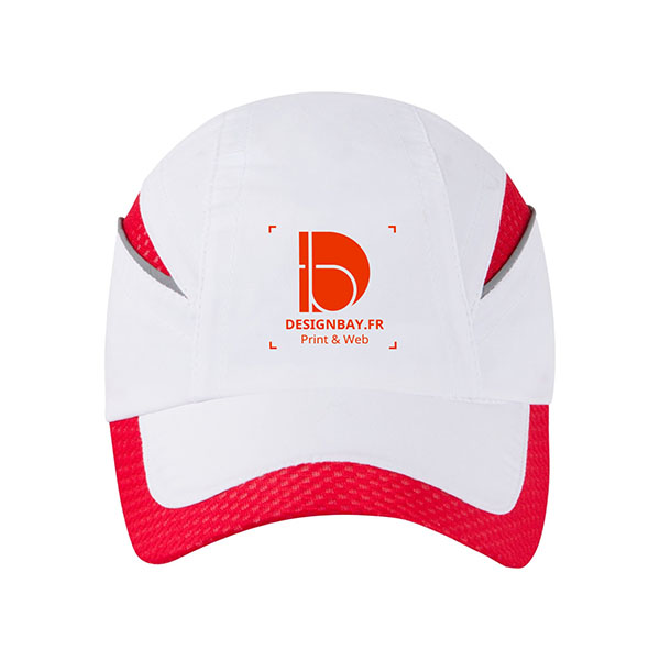 ca42 Casquette microperforée unicolore Qualifier rouge