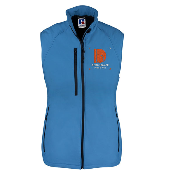 gi22 Gilet Softshell pour femmes bleu