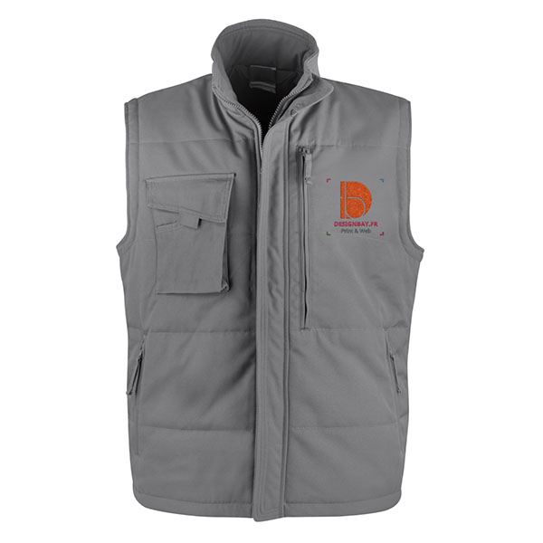 gi23 Gilet de travail Heavy Duty gris