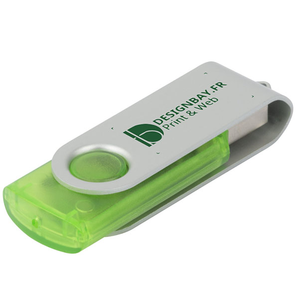 ht80 Clé USB rotative translucide de 4 Go vert