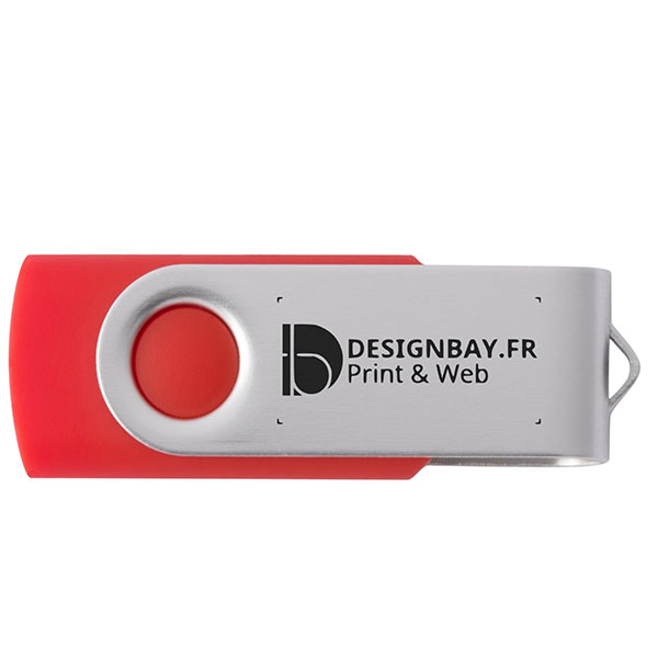 ht81 Clé USB basique rotative de 1 Go rouge vif