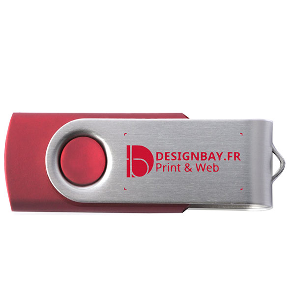 ht81 Clé USB basique rotative de 1 Go rouge