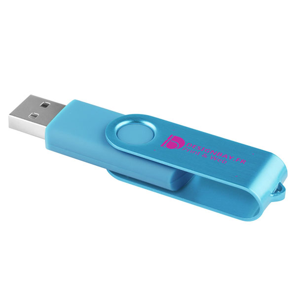 ht83 Clé USB effet métallisé 2 Go bleu ciel