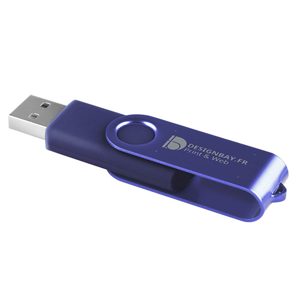 ht83 Clé USB effet métallisé 2 Go bleu