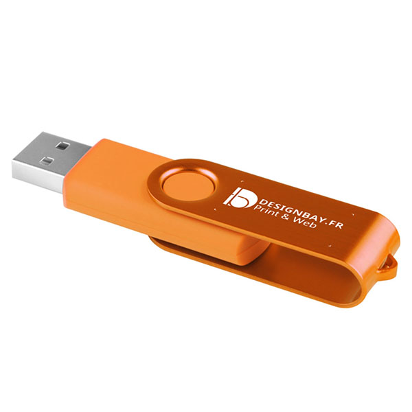 ht83 Clé USB effet métallisé 2 Go orange