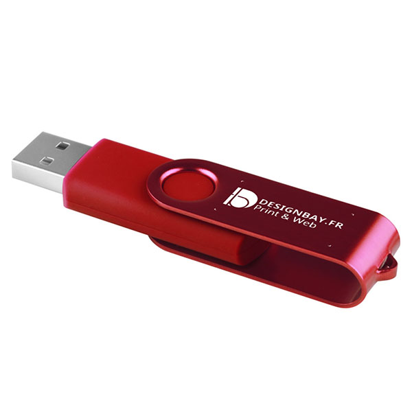 ht83 Clé USB effet métallisé 2 Go rouge