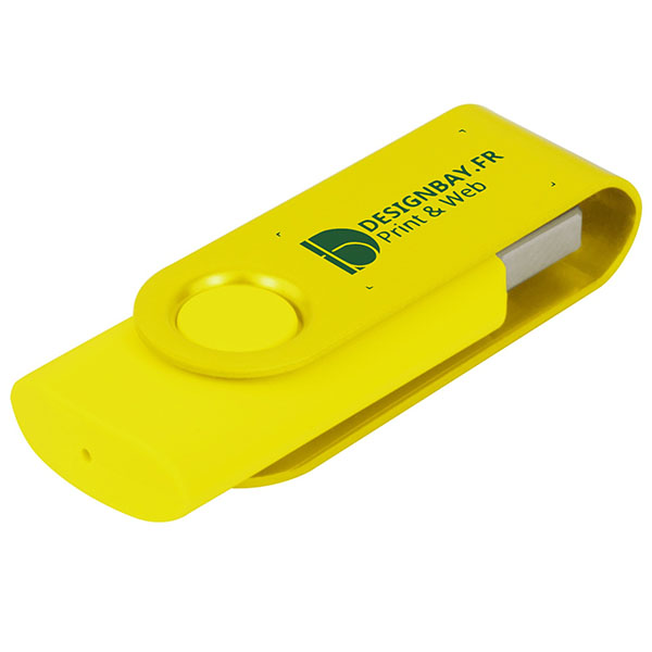 ht85 Clé USB métallisée rotative 4 Go jaune