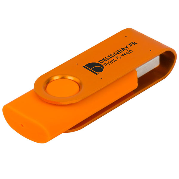 ht85 Clé USB métallisée rotative 4 Go orange