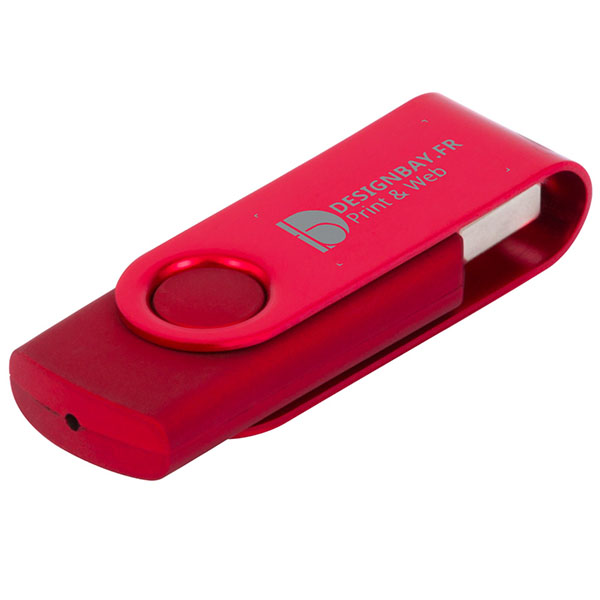 ht85 Clé USB métallisée rotative 4 Go rouge