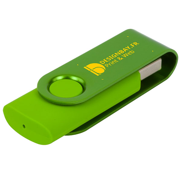 ht85 Clé USB métallisée rotative 4 Go vert