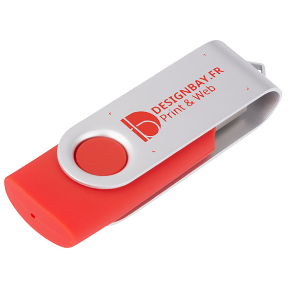 ht86 Clé USB basique rotative 2 Go rouge