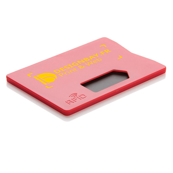 ht93 Porte-carte anti RFID rouge