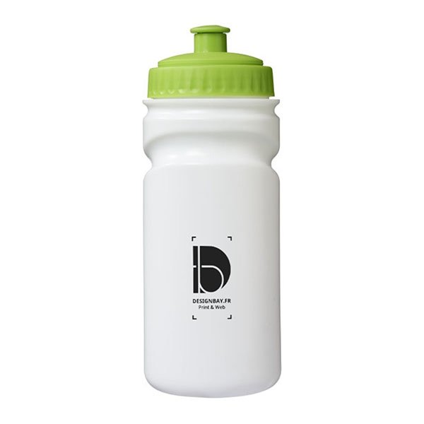 mu134 Bouteille de sport blanche Easy Squeezy vert