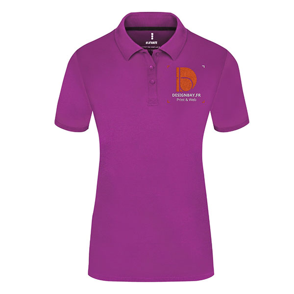 po12 Polo femme à manches courtes Unicolore Calgary Mauve