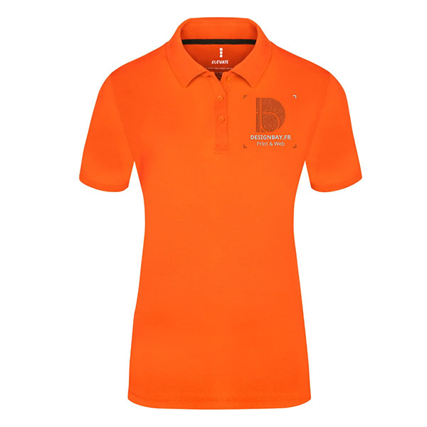 po12 Polo femme à manches courtes Unicolore Calgary Orange