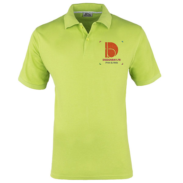 po13 Polo à manches courtes pour homme Forehand Vert pomme