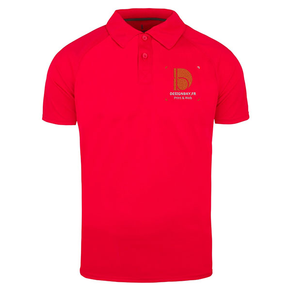 po14 Polo homme Cool Fit Ottawa Rouge