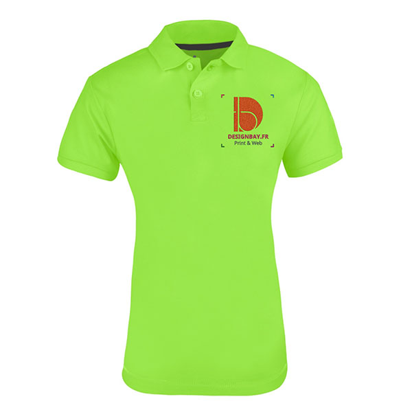 po16 Polo homme à manches courtes Unicolore Calgary Vert pomme