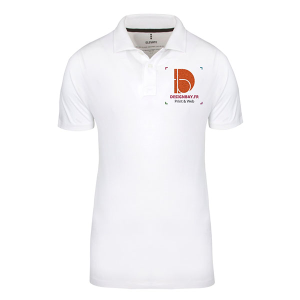 po20 Polo homme manches courtes Seller Blanc