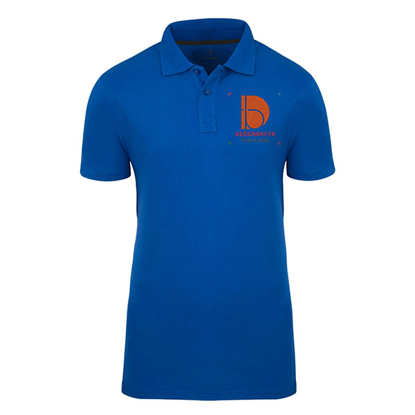 po20 Polo homme manches courtes Seller Bleu