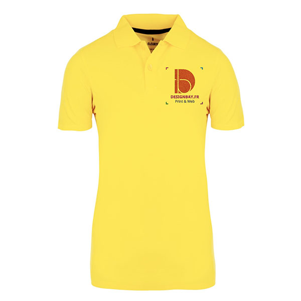 po20 Polo homme manches courtes Seller Jaune