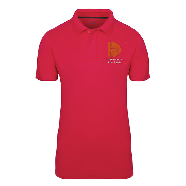 po20 Polo homme manches courtes Seller Rouge