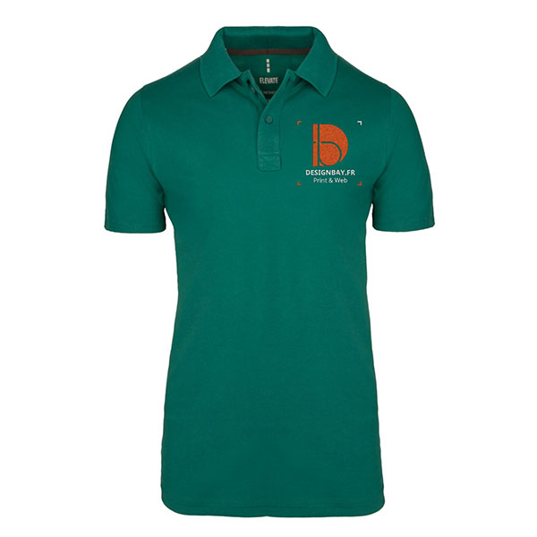 po20 Polo homme manches courtes Seller Vert forêt